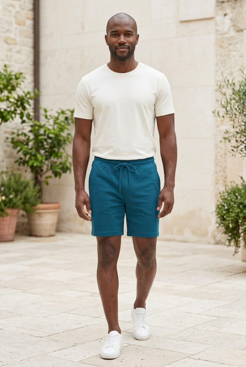 Sea Blue Performance Lycra Shorts for Men