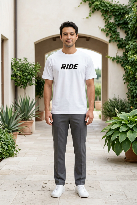 White Loopnet Ride T-Shirt