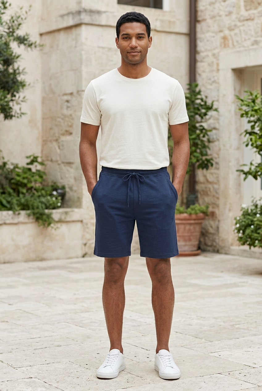 Navy Lycra Shorts for Men