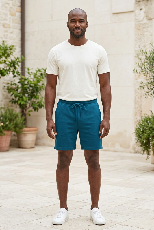 Sea Blue Performance Lycra Shorts for Men