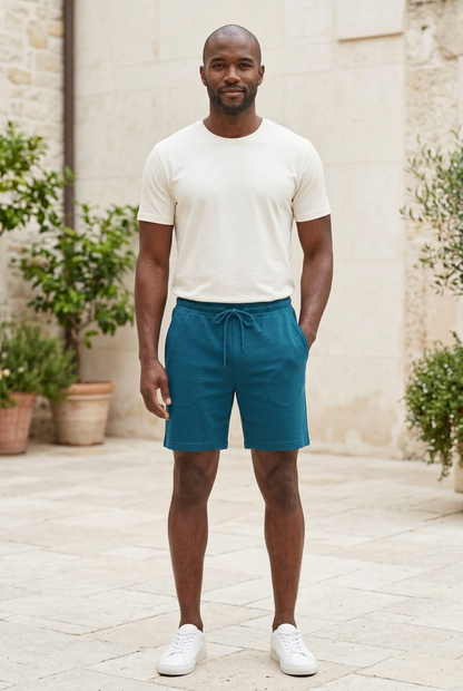 Sea Blue Performance Lycra Shorts for Men