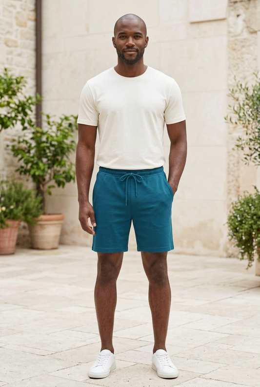Sea Blue Performance Lycra Shorts for Men