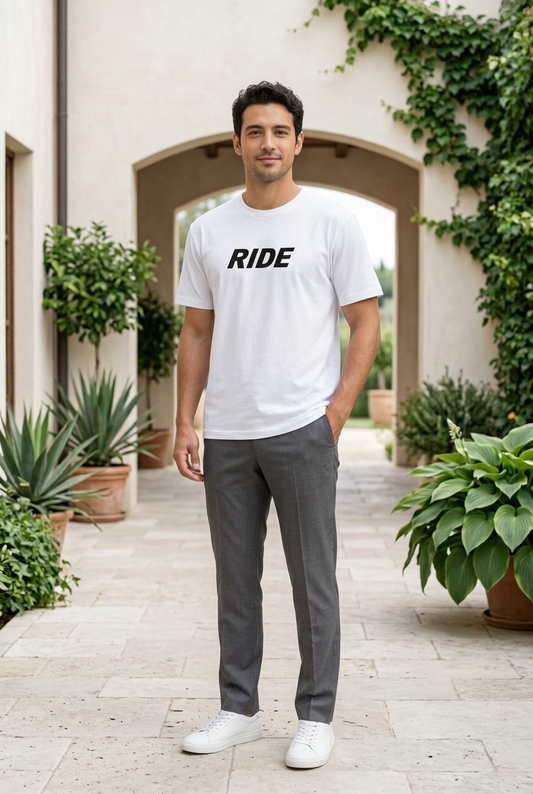 White Loopnet Ride T-Shirt