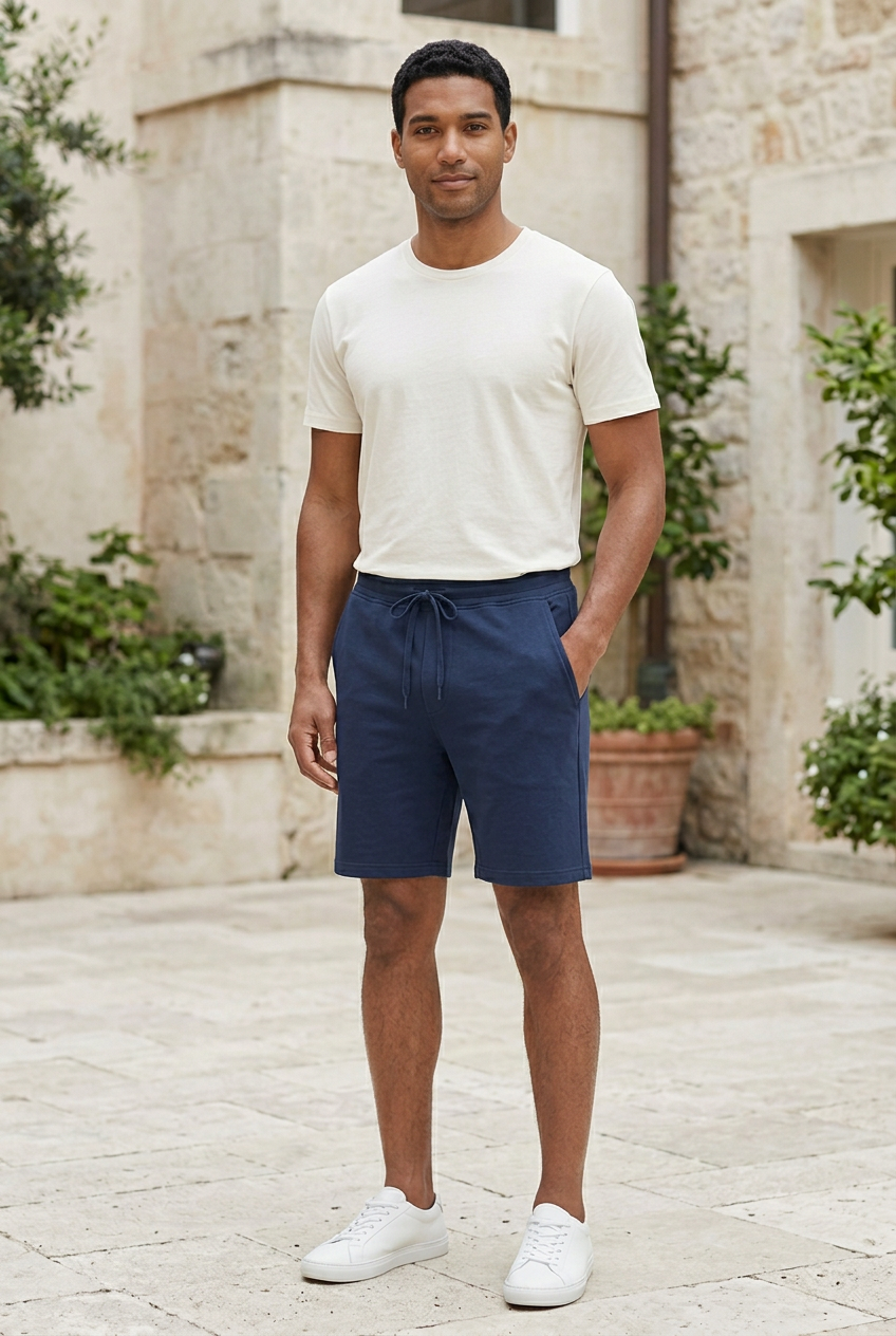 Navy Lycra Shorts for Men