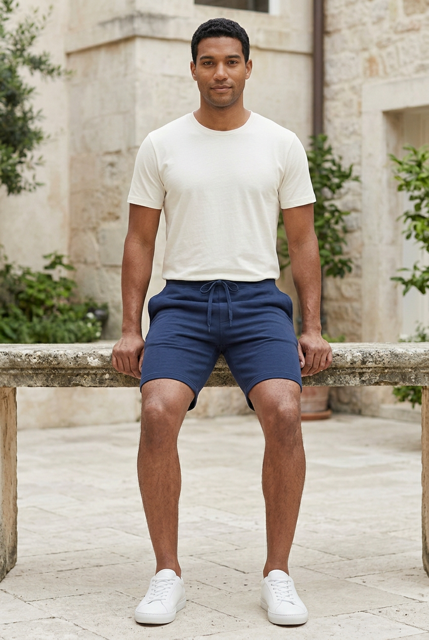 Navy Lycra Shorts for Men