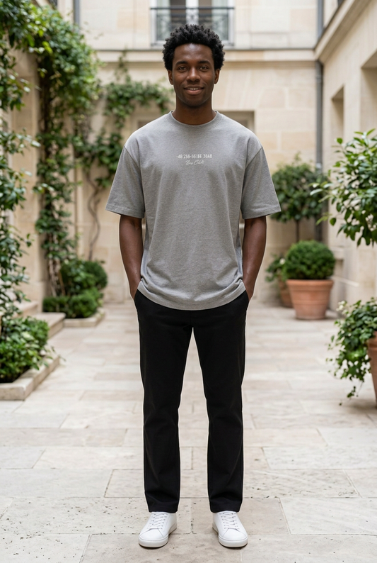 Grey Velvet Half-Sleeve T-Shirt